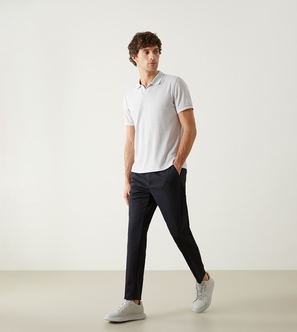Solid Standard Fit Trousers
