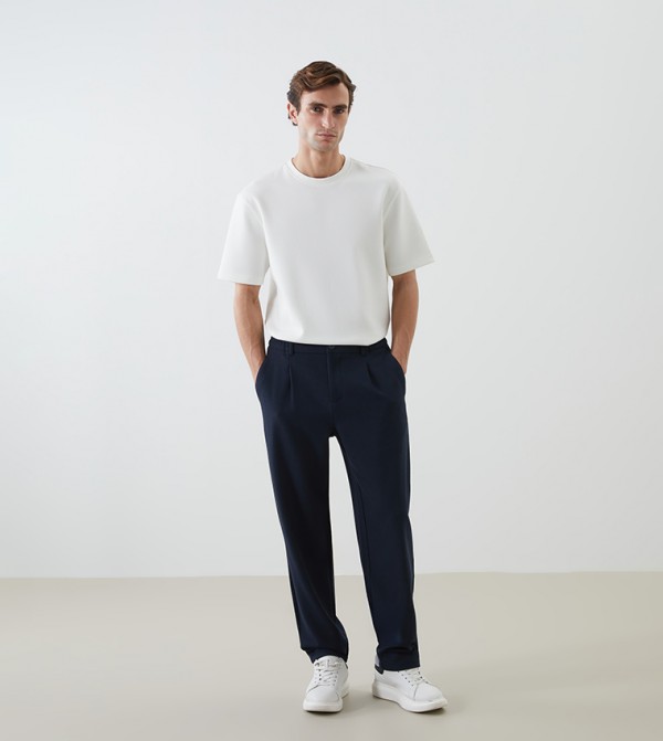 Pleat Detail Standard Fit Trousers