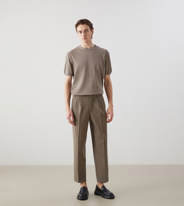 Pleat Detail Standard Fit Trousers