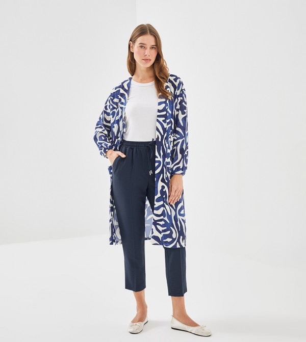 Drawstring Waist Carrot Fit Pants