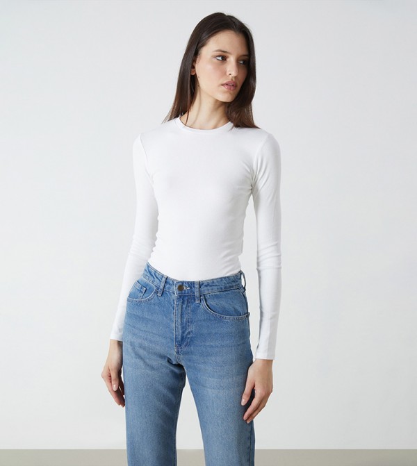 Solid Long Sleeves Top