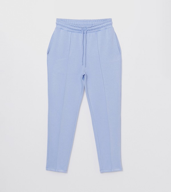 Solid Elastic Waist Sweatpants