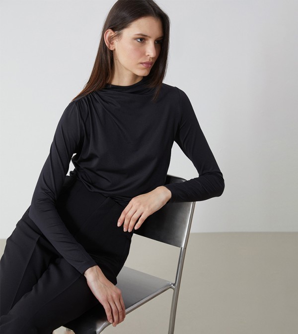 Solid Long Sleeves Bodysuit Top