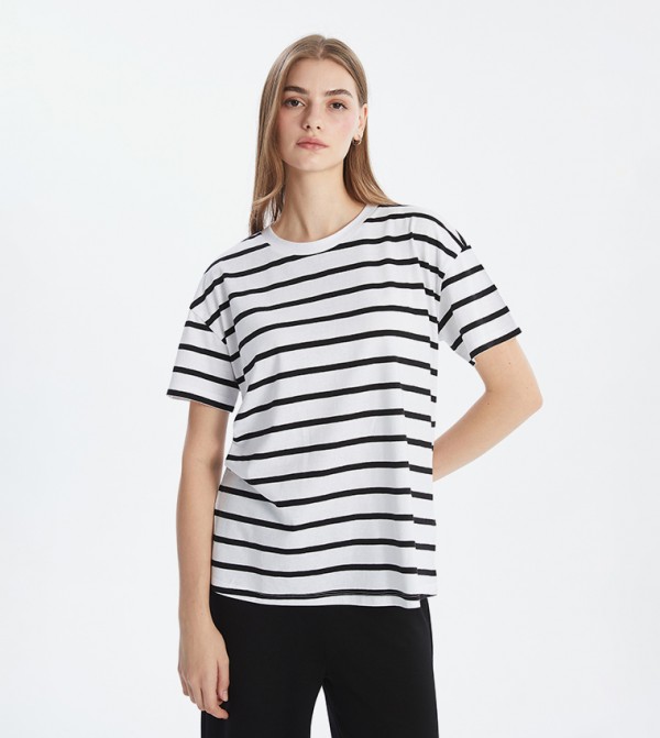 Striped Crew Neck T-Shirt