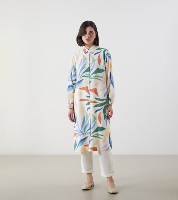 Patterned Long Sleeves Tunic
