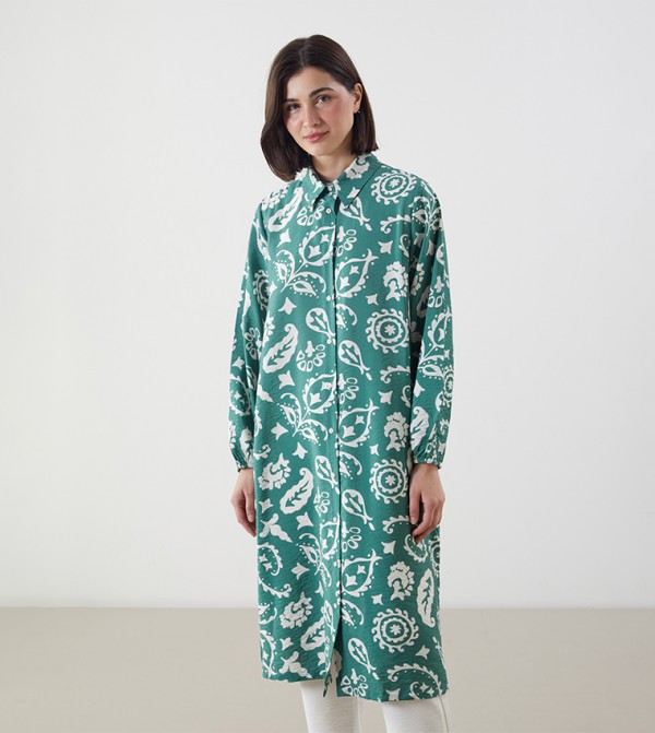 Patterned Long Sleeves Tunic