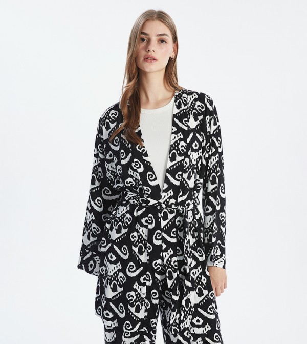 Printed Long Sleeves Kimono