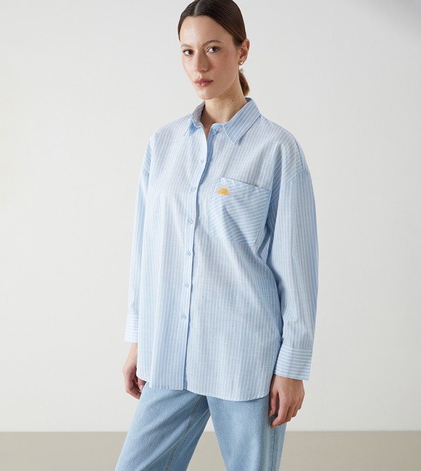 Embroidered Long Sleeves Shirt Tunic