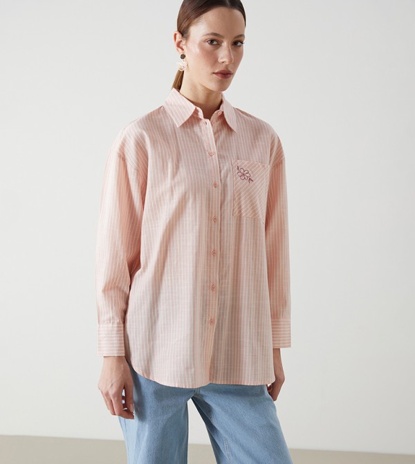 Embroidered Long Sleeves Shirt Tunic