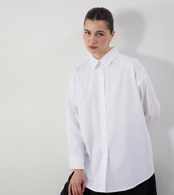 Solid Long Sleeves Tunic Shirt
