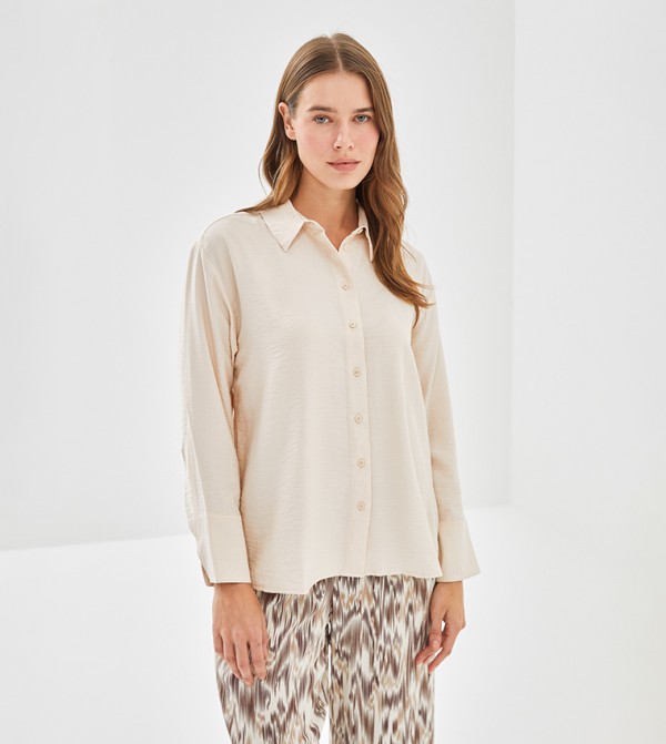 Crinkled Long Sleeves Shirt 