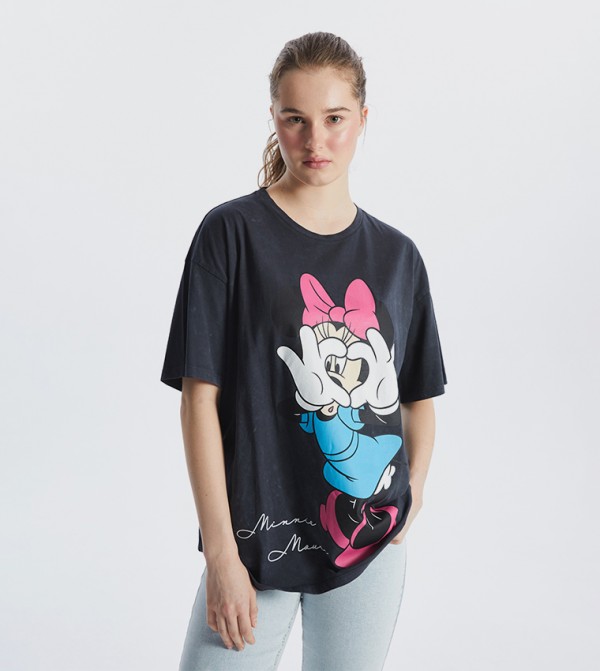 Minnie Mouse Printed Crew Neck T-Shirt