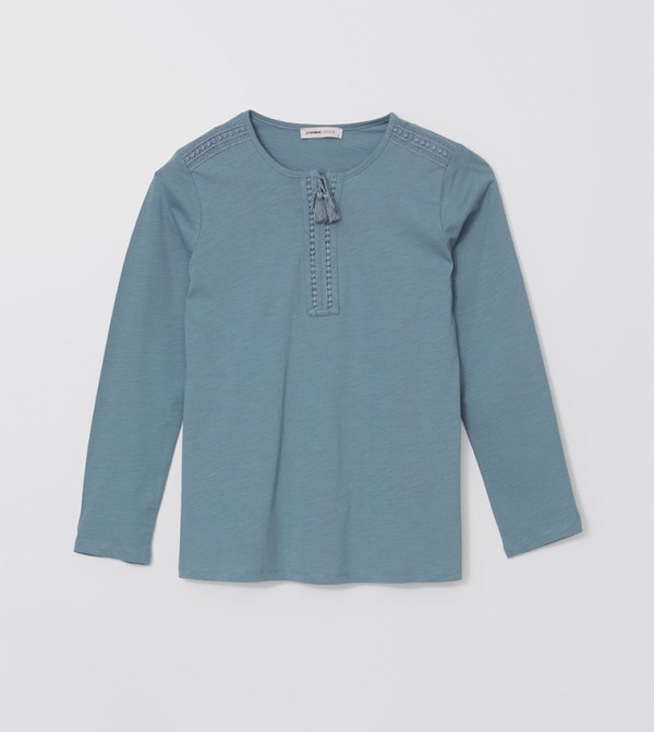 Solid Tie-Up Neck Top