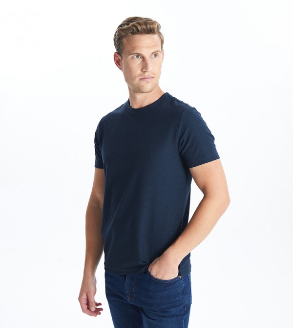 Textured Short Sleeves T-Shirt