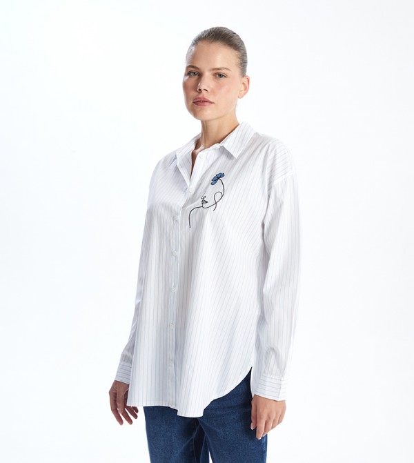 Striped Long Sleeves Tunic Shirt
