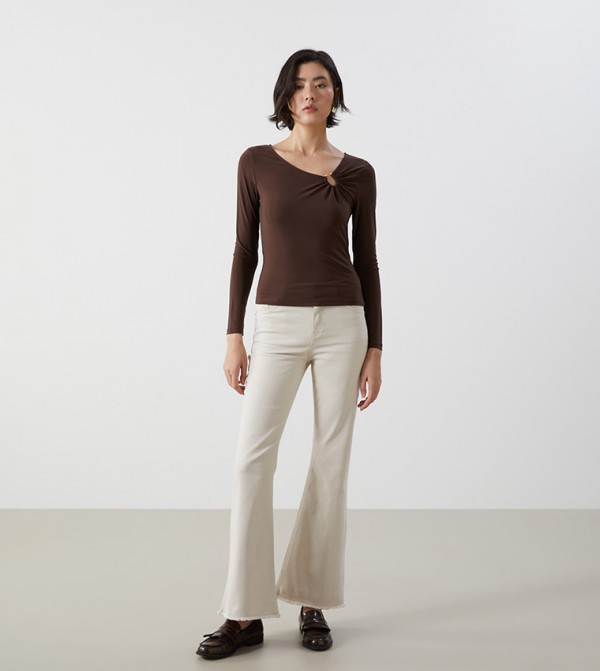 Solid Flared Jeans