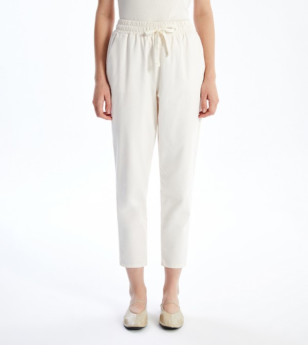 Drawstring Waist Slim Fit Pants