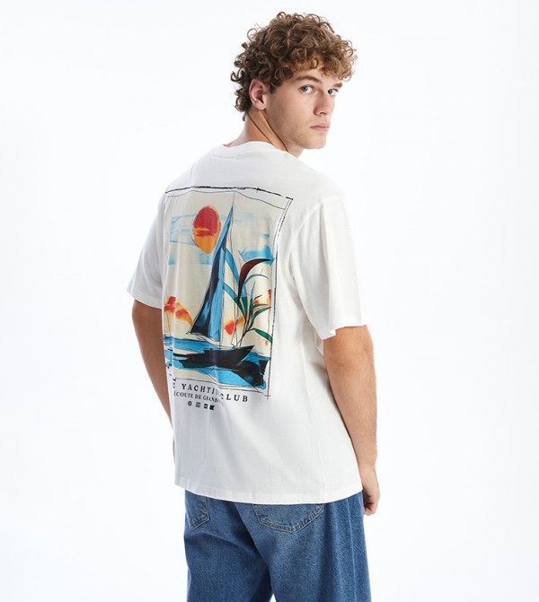Back Printed Short Sleeves T-Shirt