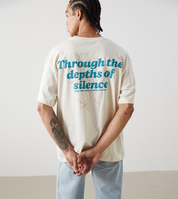 Back Printed Short Sleeves T-Shirt