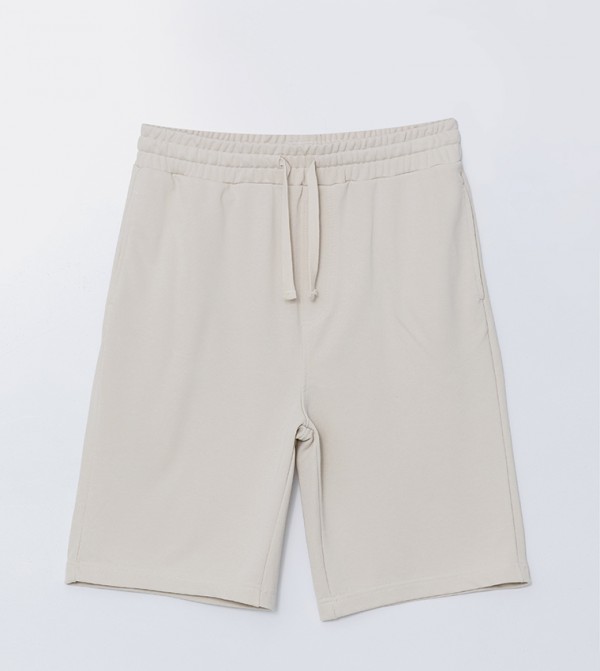 Drawstring Waist Bermuda Shorts