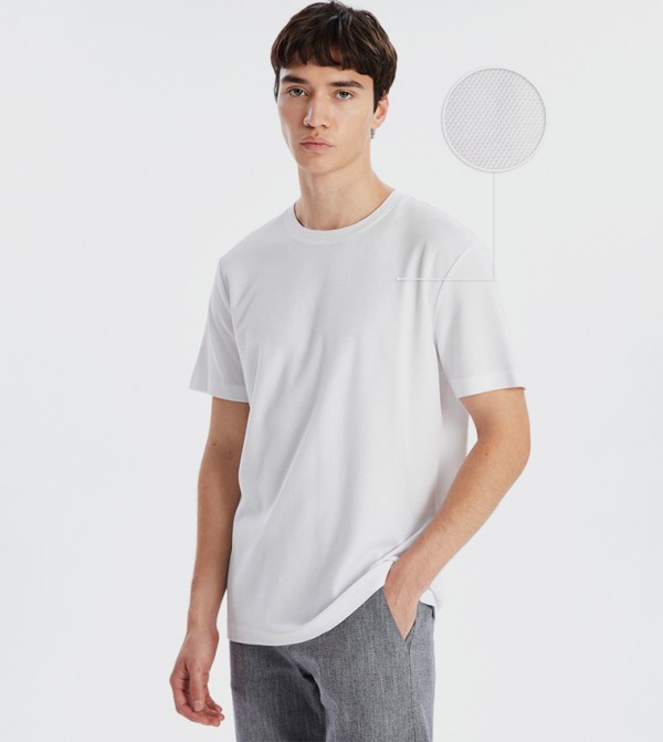 Solid Crew Neck T-Shirt