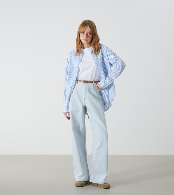 Washed Wide Leg Jeans