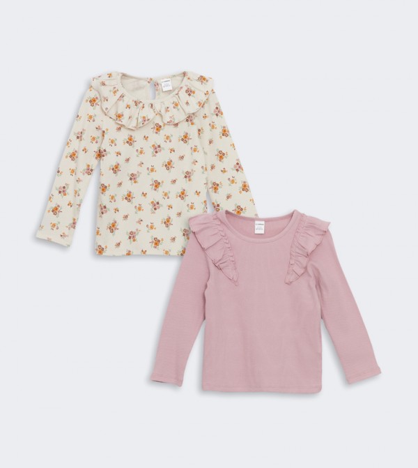 2-Pack Ruffle Detail Tops