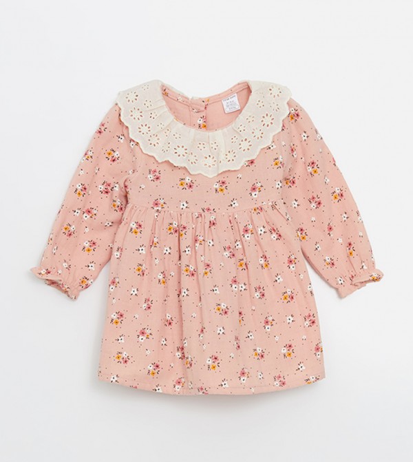 Floral Print Long Sleeves Dress