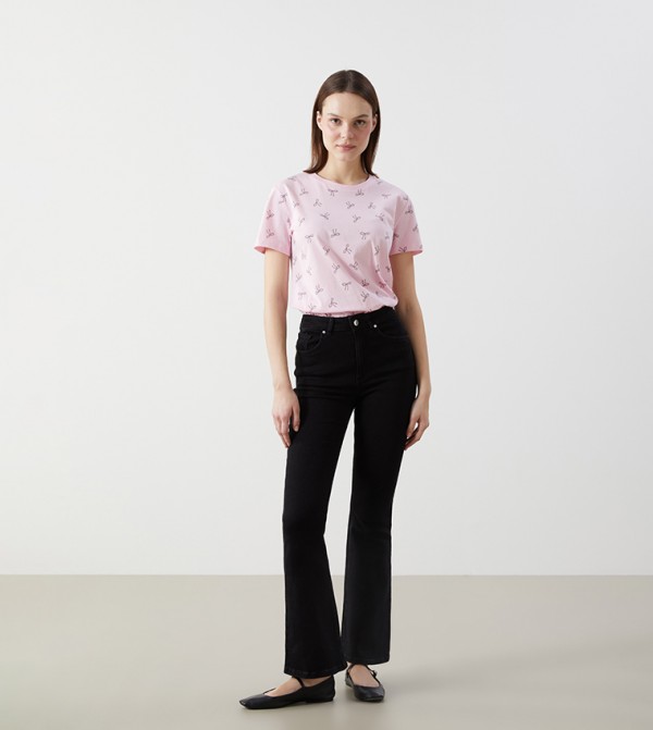 Solid Flared Jeans