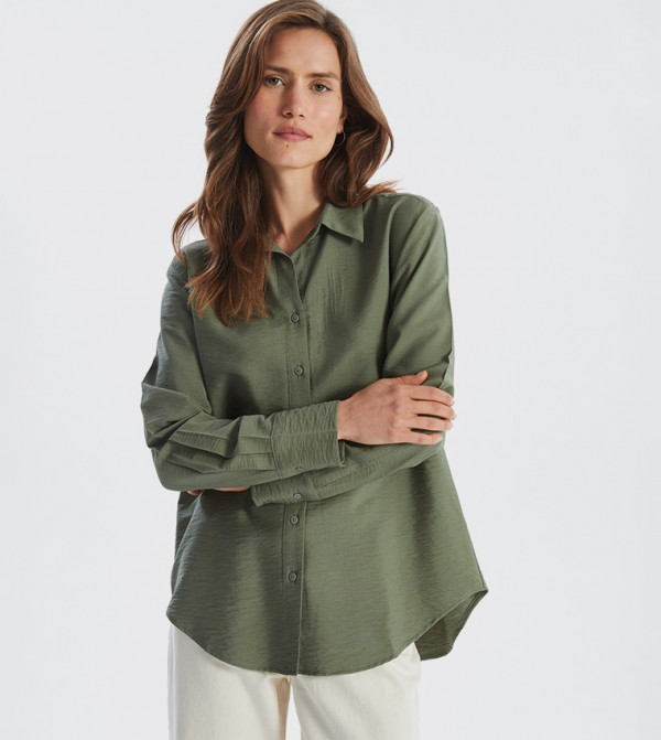Textured Long Sleeves Shirt