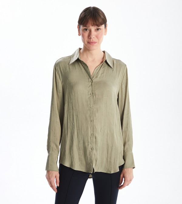 Long Sleeves Satin Shirt