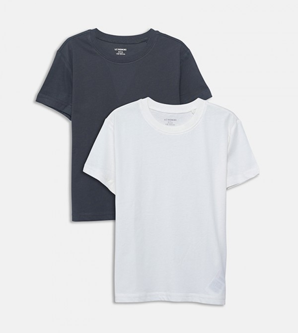 2-Pack Solid Crew Neck T-Shirts