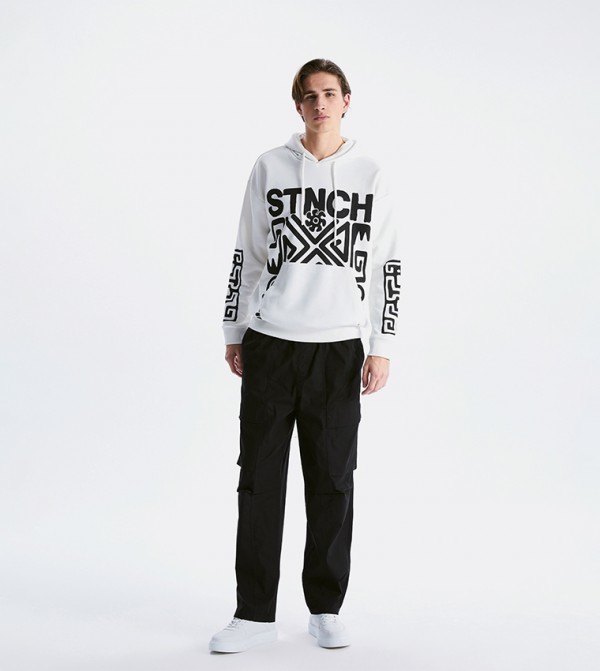 Drawstring Waist Cargo Pants