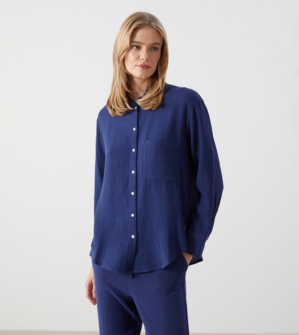 Textured Long Sleeves Shirt