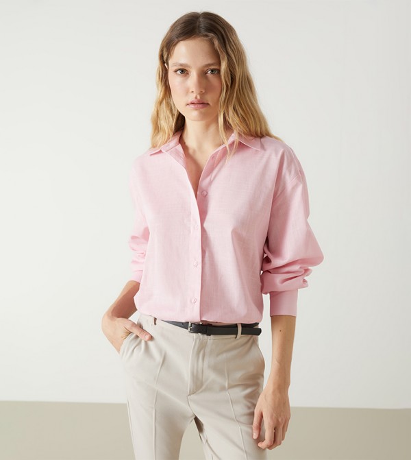 Striped Long Sleeves Oversized Shirt
