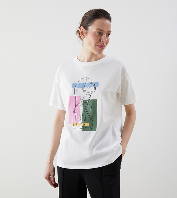 Printed Crew Neck T-Shirt
