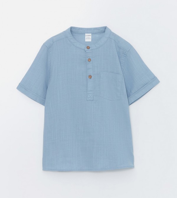 Textured Short Sleeves Shirt