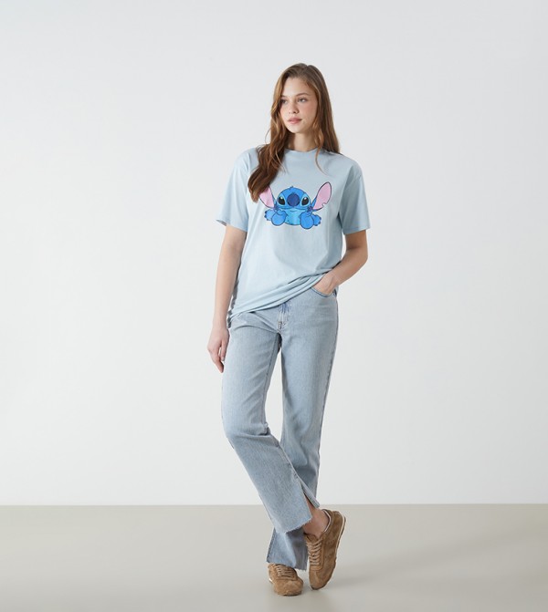 Washed Straight Fit Jeans
