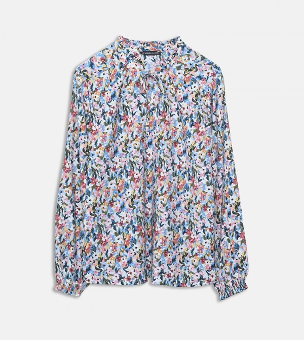 Floral Printed Long Sleeves Top