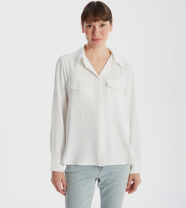 Embellished Pocket Detail Shirt