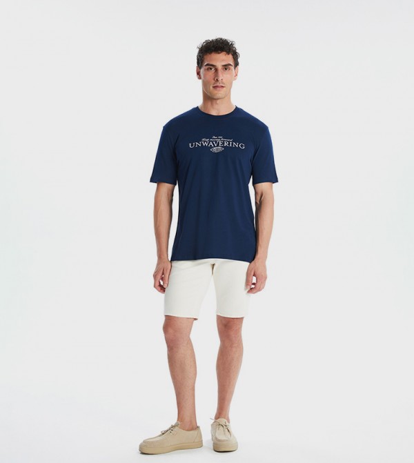 Printed Crew Neck Short Sleeves T-Shirt