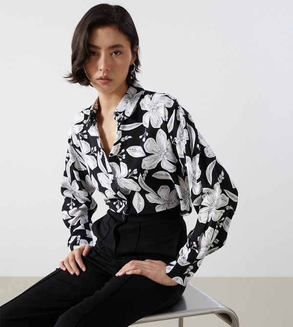 Floral Printed Long Sleeves Shirt