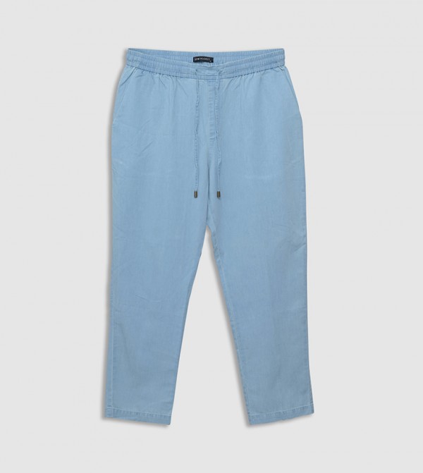 Drawstring Waist Carrot Fit Jeans