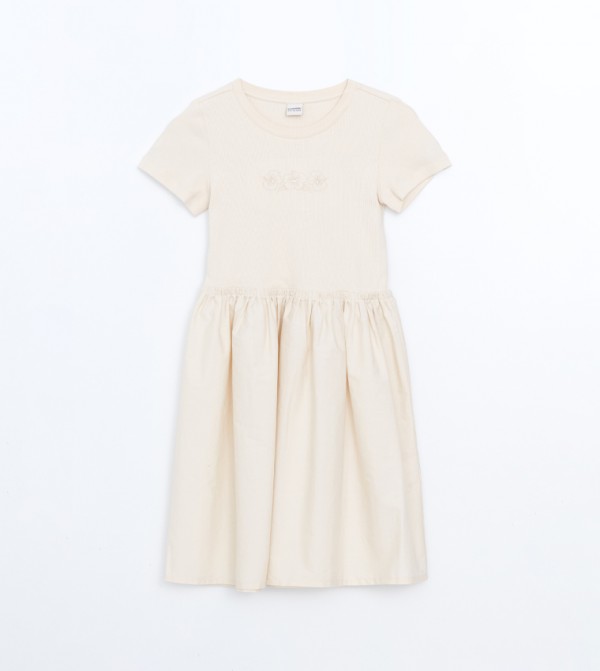 Embroidered Fit and Flare Dress