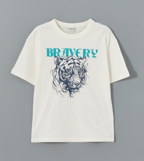 Boys Printed Crew Neck T-Shirt