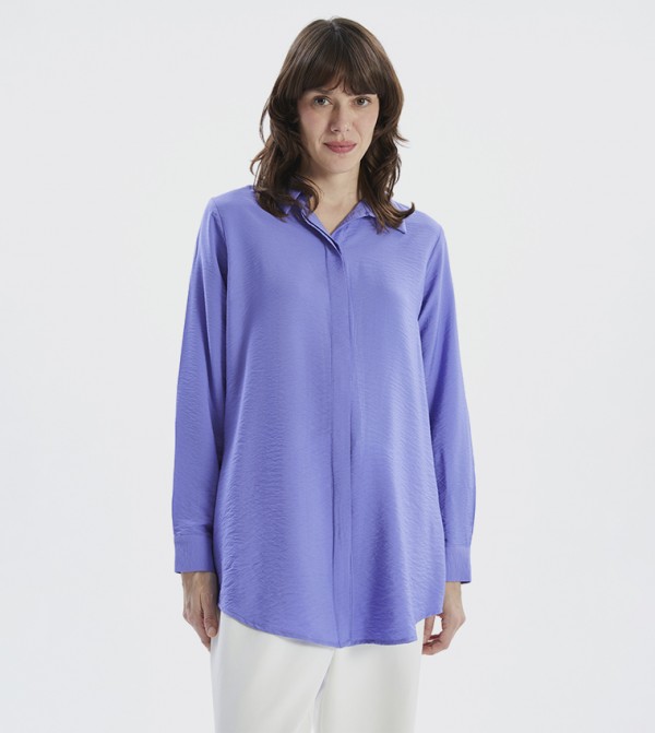 Textured Long Sleeves Tunic