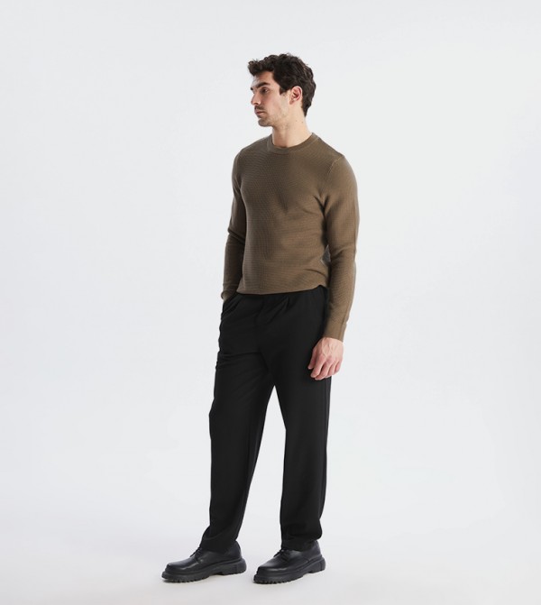 Pleat Detail Standard Fit Trousers