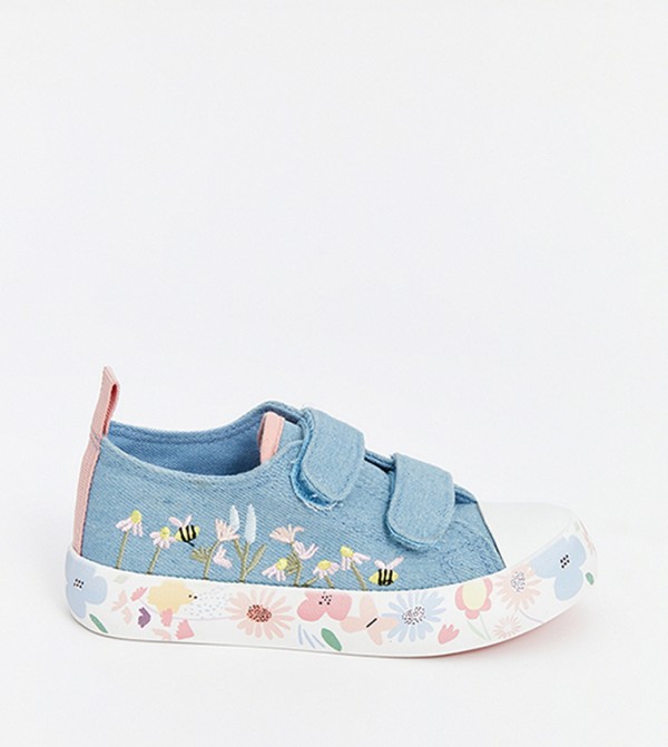 Printed Velcro Closure Sneakers