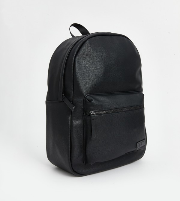 Textured Zippered Backpack