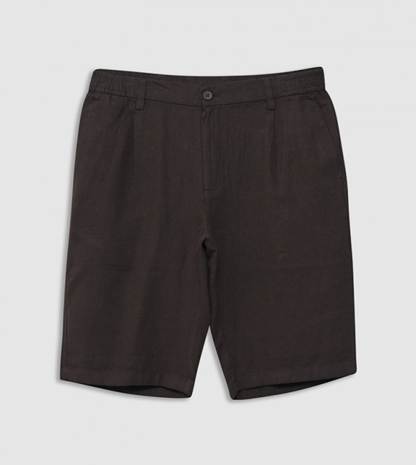 Button Closure Standard Fit Shorts